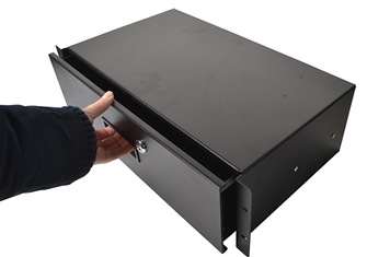 Metal Rack Drawers for Data Racks & Flight Cases with Lock 255mm Deep